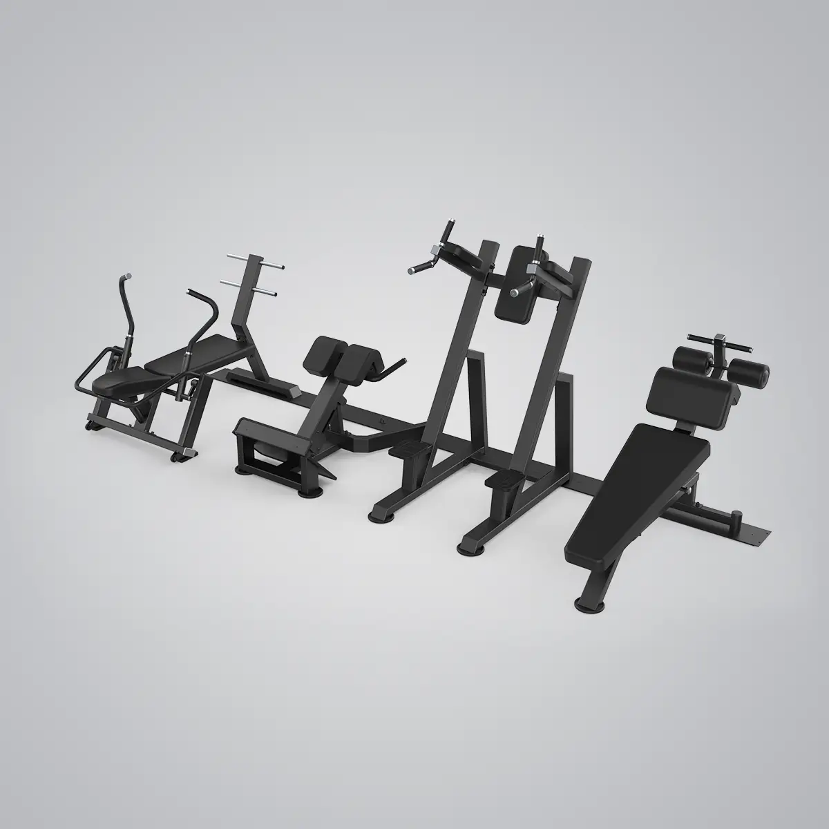 DHZ Fitness | Benches, Core Circle, U3058SJ, Belly, Back, CORE CIRCLE - L LINE with 4 benches -