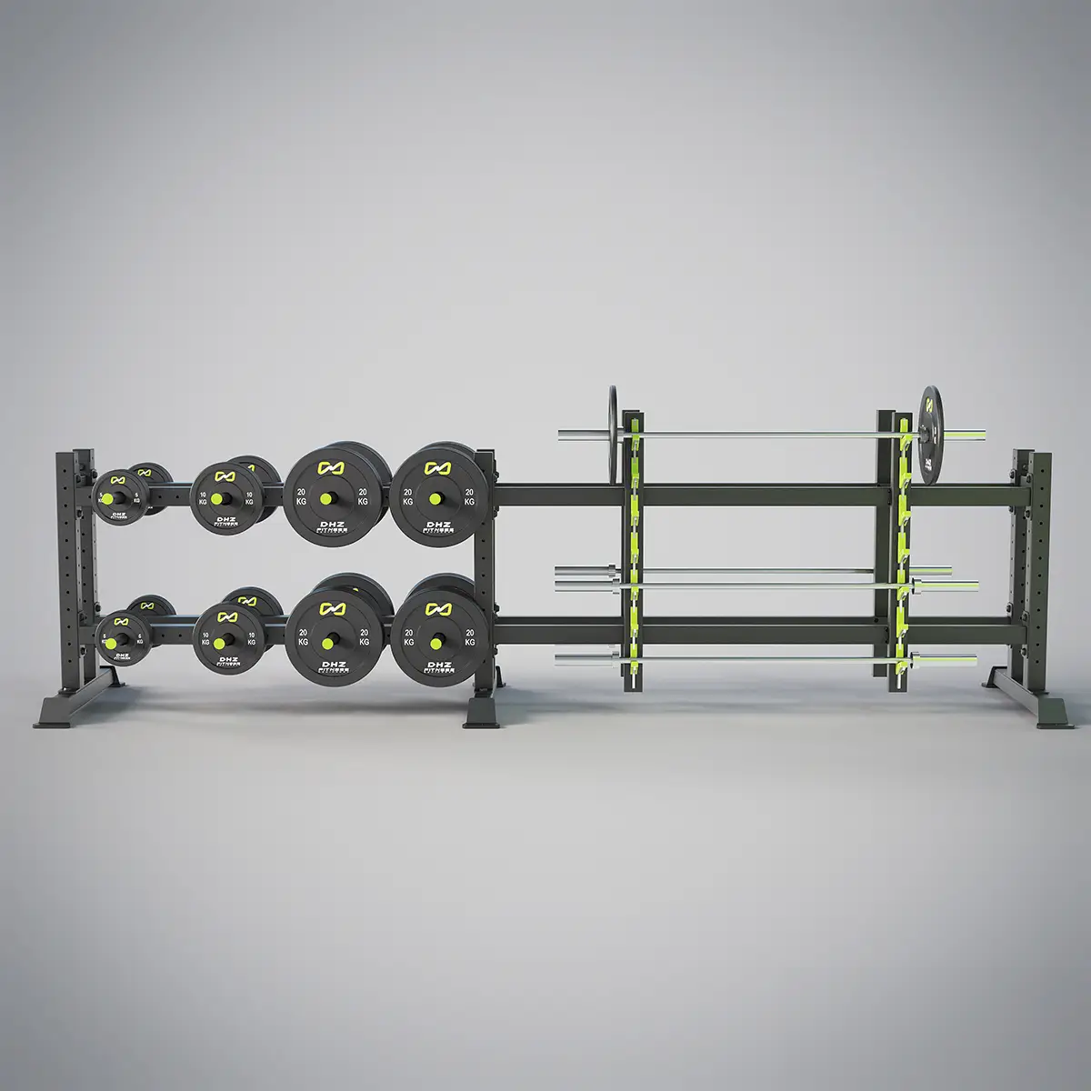 DHZ Fitness | Storage Racks, E6230, CROSSTRAINING - Disk & Bar rack-